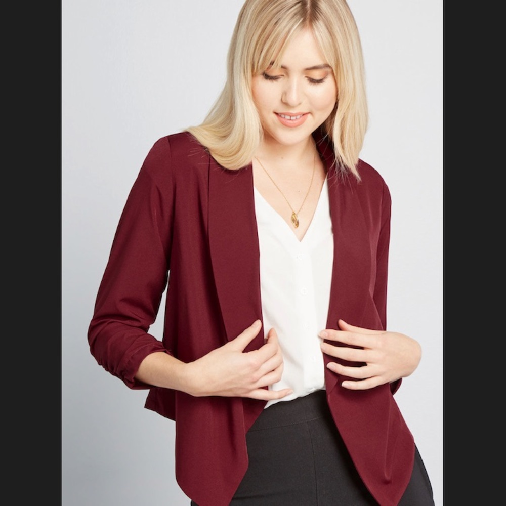 Modcloth Marketing Maven Draped Blazer